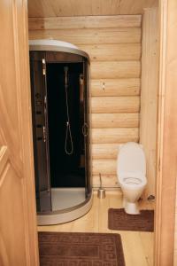 Koupelna v ubytování Котеджне містечко KVASOVETS