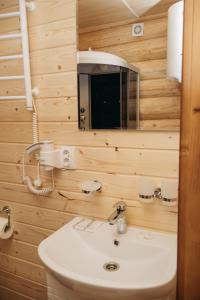 Koupelna v ubytování Котеджне містечко KVASOVETS