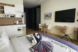 Kuchyň nebo kuchyňský kout v ubytování Ahiva Village