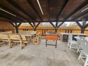 Balkón nebo terasa v ubytování Lebujos Vendégház