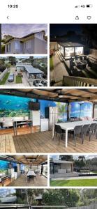 a collage of photos of a house and a table at Beach House Getaway 1 in Smiths Beach