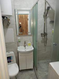 Koupelna v ubytování GrandFemeli