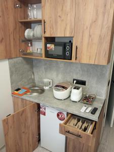 Kuchyň nebo kuchyňský kout v ubytování GrandFemeli