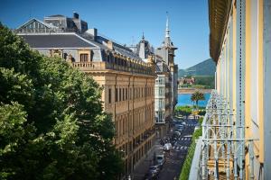 a view of a street from a building at Legazpi Doce Rooms & Suites in San Sebastián