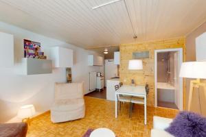 Kuchyň nebo kuchyňský kout v ubytování Studio à Morgins