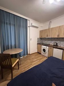 Kuchyň nebo kuchyňský kout v ubytování Студия Радуга у моря Колхида