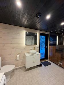 Koupelna v ubytování Modern VillaJoenhelmi with jacuzzi and sauna + 48 fotografií