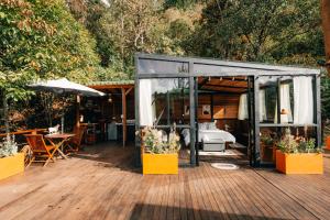 Κήπος έξω από το Cabaña Ocaso Forest El Retiro