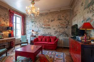 Χώρος καθιστικού στο Villa Portel Élégante jardin & piscine chauffée