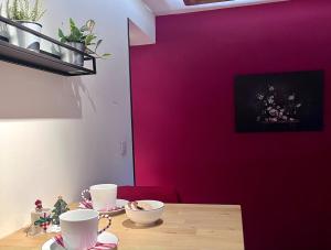 TV a/nebo společenská místnost v ubytování Cocooning alsacien