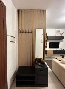 Kuchyň nebo kuchyňský kout v ubytování Modern apartment, terrace, AC and WiFi