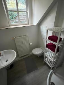 Koupelna v ubytování Ferienwohnung an der Kirchruine + 11 fotografií