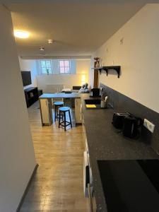 Kuchyň nebo kuchyňský kout v ubytování Ferienwohnung an der Kirchruine