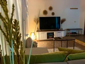 潘波洛沃Вила Форте Villa Forte的配有沙发和平板电视的客厅