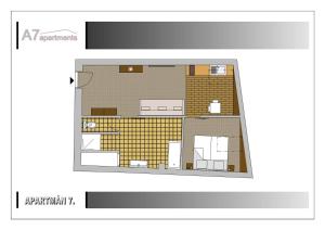 Půdorys ubytování A7 Apartments