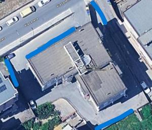 an overhead view of a large building at Dimora Al Castello in Matera