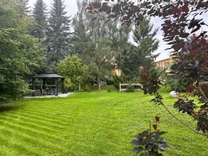 NossenにあるPension&Wellness-Oase-Nossenの庭の真ん中に展望台がある公園