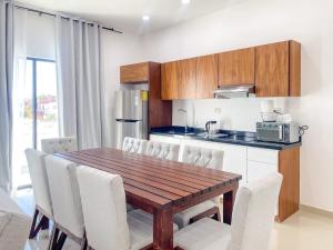 Η κουζίνα ή μικρή κουζίνα στο Beautiful apartment 3 blocks from the beach