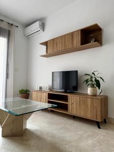 Μια τηλεόραση ή/και κέντρο ψυχαγωγίας στο Apartamento a 10 minutos de Granada, parking gratis +21 φωτογραφίες