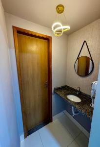 Koupelna v ubytování Apartamento Morais