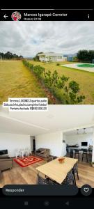 Ein Screenshot einer Seite eines Hauses in der Unterkunft Sítio linda vista 3 in Mateus Leme