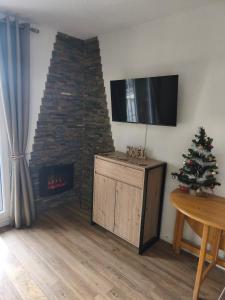 Μια τηλεόραση ή/και κέντρο ψυχαγωγίας στο Studio 4 pers Aux Angles