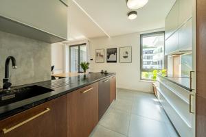 Η κουζίνα ή μικρή κουζίνα στο Konstelacja Gwiazd Apartament