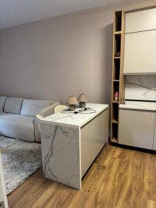 Η κουζίνα ή μικρή κουζίνα στο Aurora Apartament