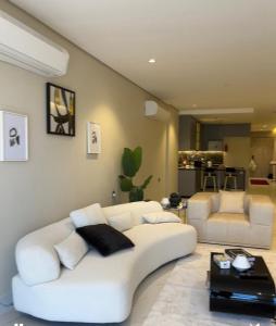 Khu vực ghế ngồi tại Chicago Apartment