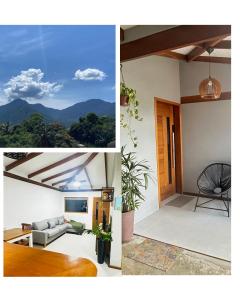 a collage of pictures of a house with a view at JanHouse Ilhabela in Ilhabela