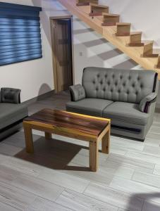 Χώρος καθιστικού στο Cabañas El Borrego