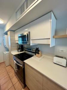 Kuchyň nebo kuchyňský kout v ubytování Beautiful Ocean Villa by the Beach and Pool