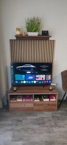 TV a/nebo společenská místnost v ubytování Apartment am Rhein