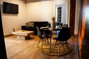 A television and/or entertainment centre at Apartamentos Art Suite Santander