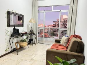 TV a/nebo společenská místnost v ubytování Braga 1403 Duplex Influencer completo pequena piscina privativa