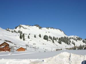 einen schneebedeckten Berg mit einer Skihütte darauf in der Unterkunft Studio-Cabine au Praz de Lys, 4 pers, proche pistes - FR-1-815-30 in Le Praz de Lys