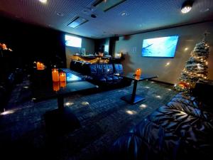 TV a/nebo společenská místnost v ubytování 貸切宿さうなす