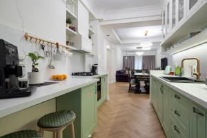 Kuchyň nebo kuchyňský kout v ubytování Paradiso Luxury Suite By Sattal Chabad