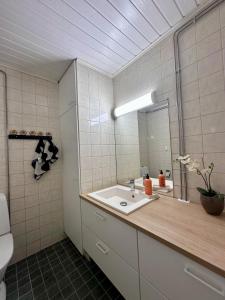 Ένα μπάνιο στο Cozy 4 bedroom house with sauna