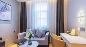 Posezení v ubytování Jinjiang Inn Wuhan Linjiaohu Wanda Branch