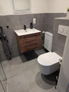 Koupelna v ubytování Apartment Weitblick