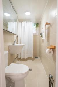 Un baño con inodoro, lavabo y ducha. en new 하루 온 올리모델링 청결중시 잠실 롯데월드 올림픽공원 성수 강남, en Seúl