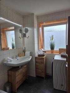 Koupelna v ubytování Haus Jassy