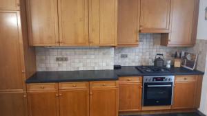 Η κουζίνα ή μικρή κουζίνα στο Werreufer 2 Schlafzimmer