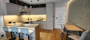 Kuchyň nebo kuchyňský kout v ubytování DArt Apartments