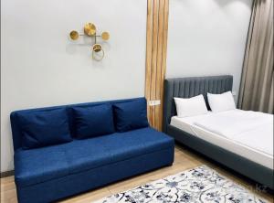 Ένα ή περισσότερα κρεβάτια σε δωμάτιο στο Urban apartment for 6 person in 4YOU Residence