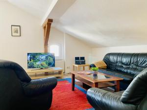 TV a/nebo společenská místnost v ubytování Villa Fortuna Haupthaus II OG links