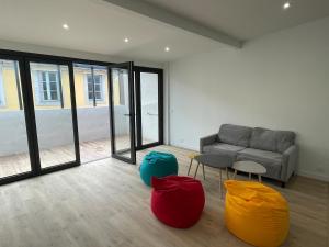 Χώρος καθιστικού στο Maison de ville rénovée - Carc'apparts - terrasse