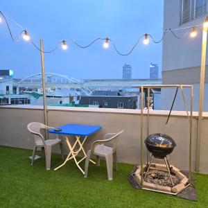 Balkón nebo terasa v ubytování YangGang house Daejeon