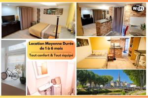 Μια τηλεόραση ή/και κέντρο ψυχαγωγίας στο Studio Neuf avec courette privative